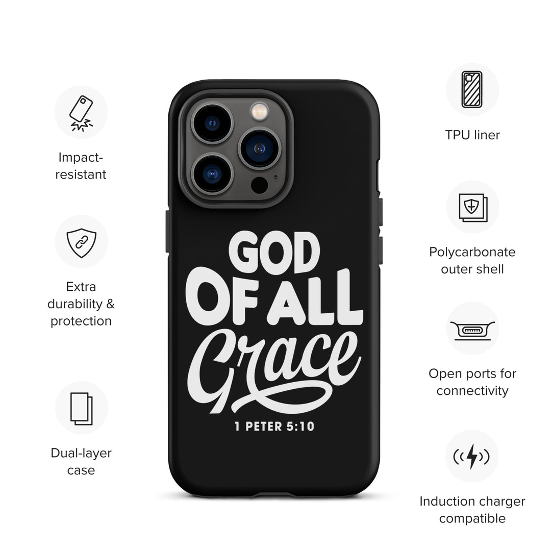 Christian Phone Case God of All Grace Black for iPhone® iPhone® Phone Cases   