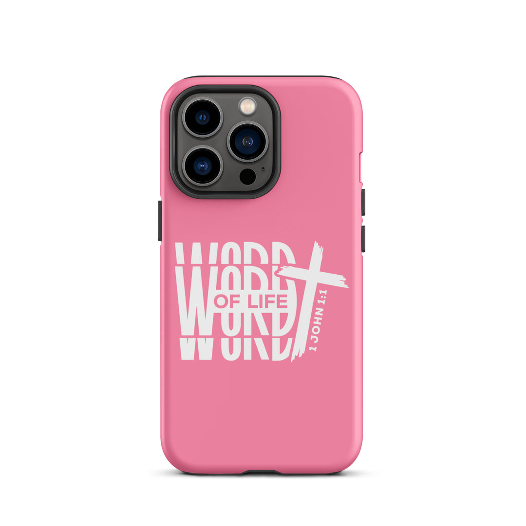 Christian Phone Case Word of Life Cross Pink for iPhone® iPhone® Phone Cases Matte iPhone 13 Pro 