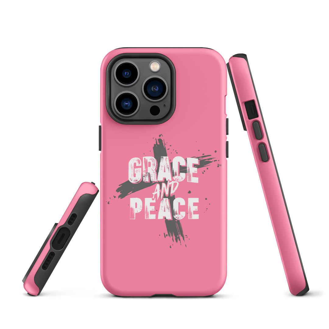 Christian Phone Case Grace and Peace Cross Pink for iPhone® iPhone® Phone Cases   