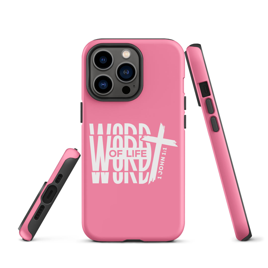 Christian Phone Case Word of Life Cross Pink for iPhone® iPhone® Phone Cases   