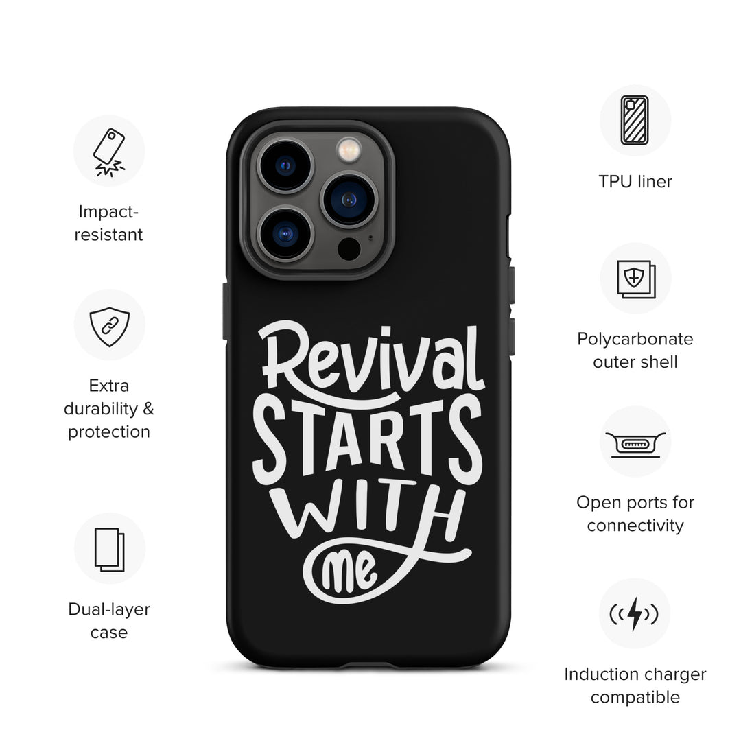 Christian Phone Case Revival Starts With Me Black for iPhone® iPhone® Phone Cases   