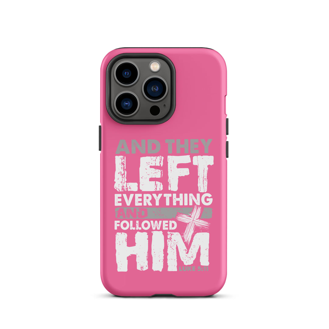 Christian Phone Case Left Everything Cross Pink for iPhone® iPhone® Phone Cases Matte iPhone 13 Pro 