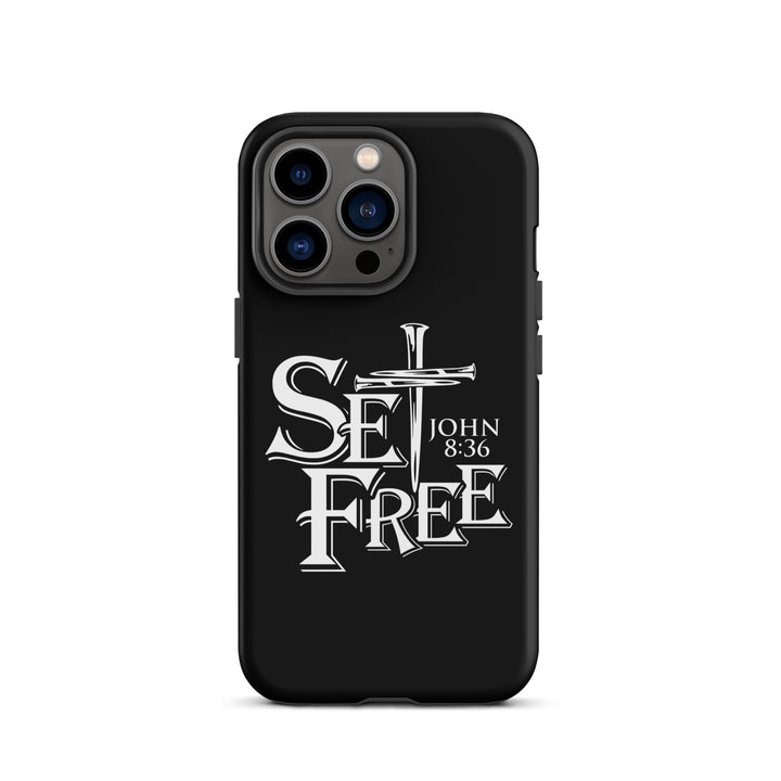 Christian Phone Case Set Free Black for iPhone® iPhone® Phone Cases Matte iPhone 13 Pro 