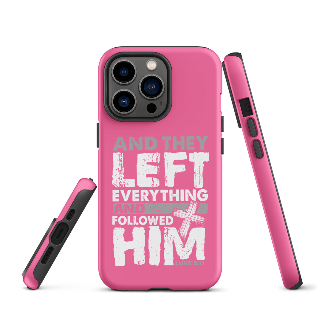 Christian Phone Case Left Everything Cross Pink for iPhone® iPhone® Phone Cases   