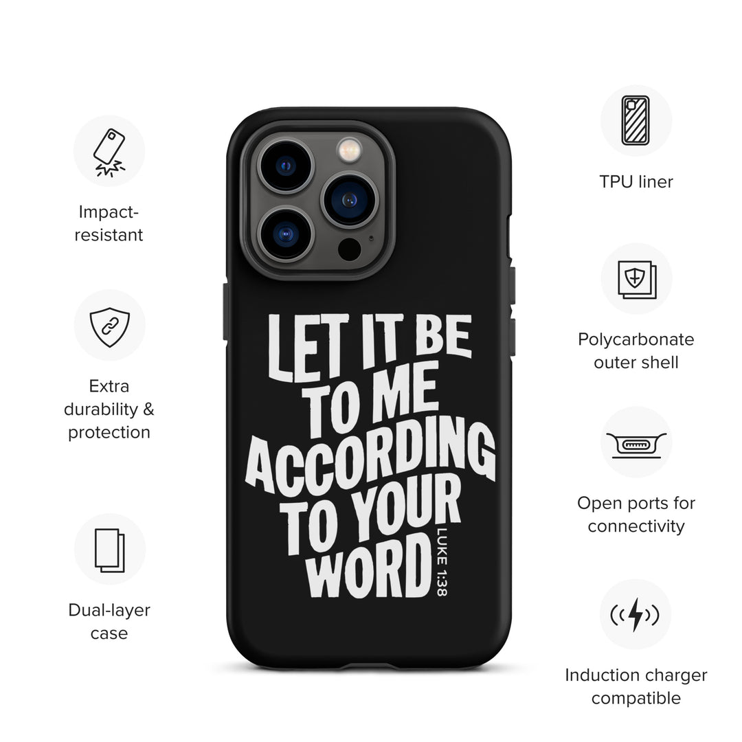 Christian Phone Case According To Your Word Black for iPhone® iPhone® Phone Cases   