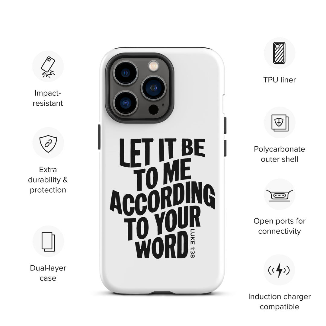 Christian Phone Case According To Your Word White for iPhone® iPhone® Phone Cases   