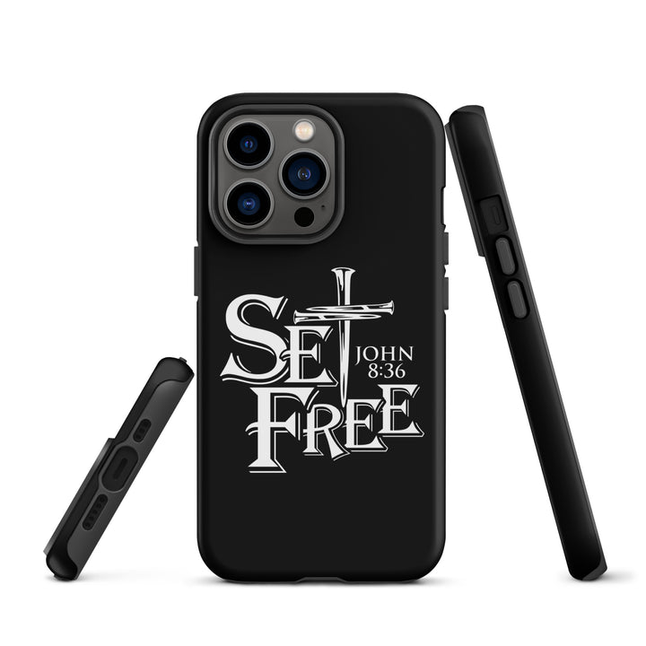 Christian Phone Case Set Free Black for iPhone® iPhone® Phone Cases   