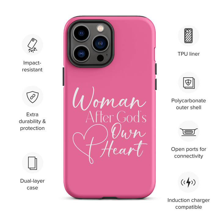 Christian Phone Case Woman After God's Heart Pink for iPhone® iPhone® Phone Cases   