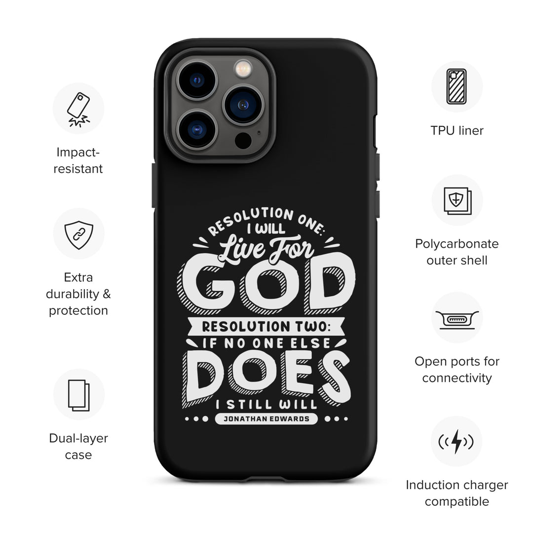 Christian Phone Case Live For God Black for iPhone® iPhone® Phone Cases   