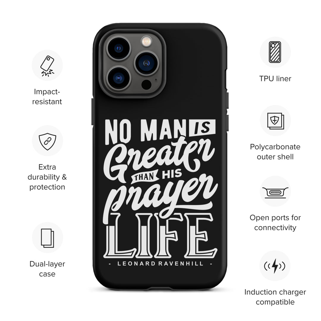 Christian Phone Case Prayer Life Black for iPhone® iPhone® Phone Cases   