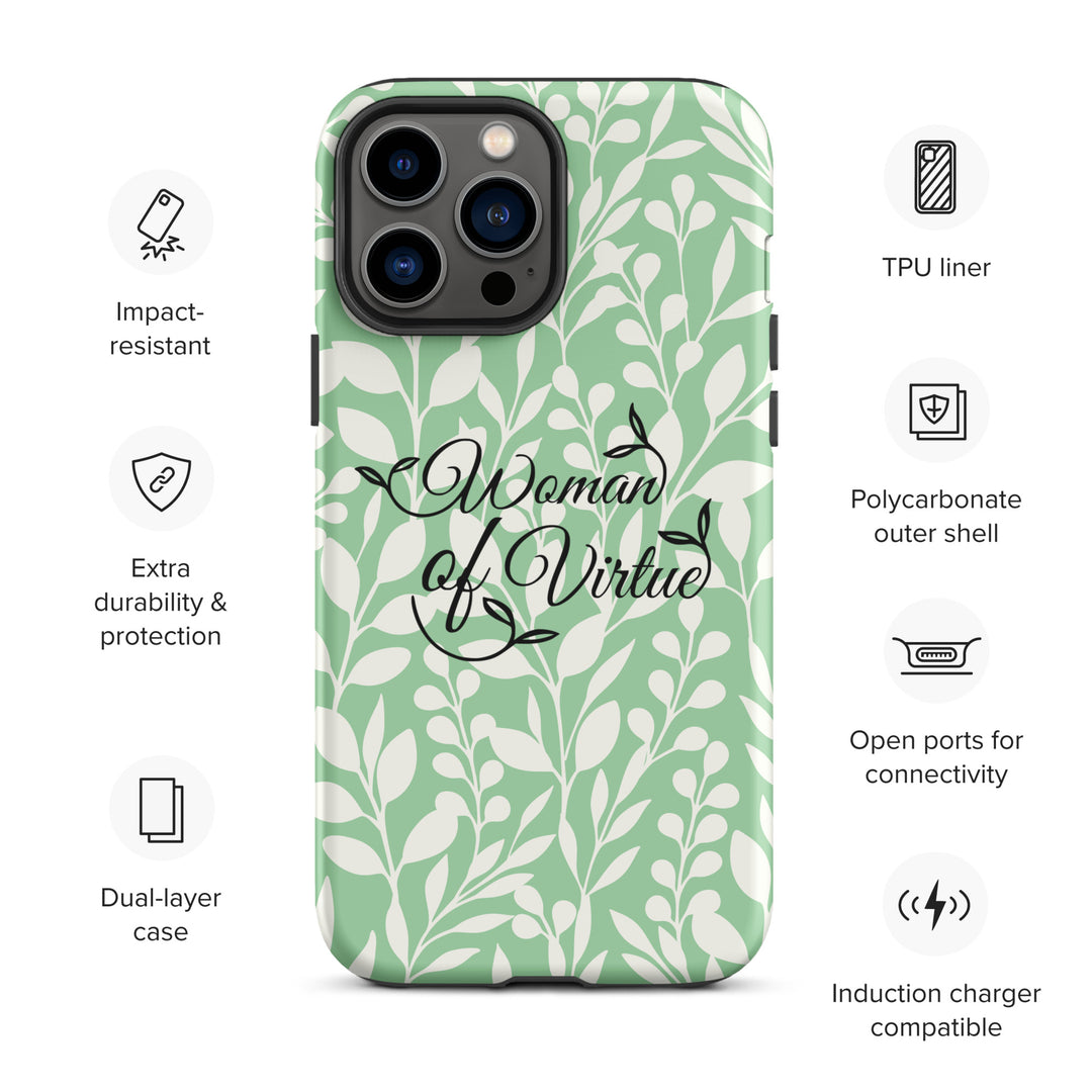 Christian Phone Case Woman of Virtue Green for iPhone® iPhone® Phone Cases   