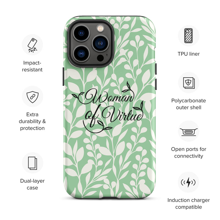 Christian Phone Case Woman of Virtue Green for iPhone® iPhone® Phone Cases   