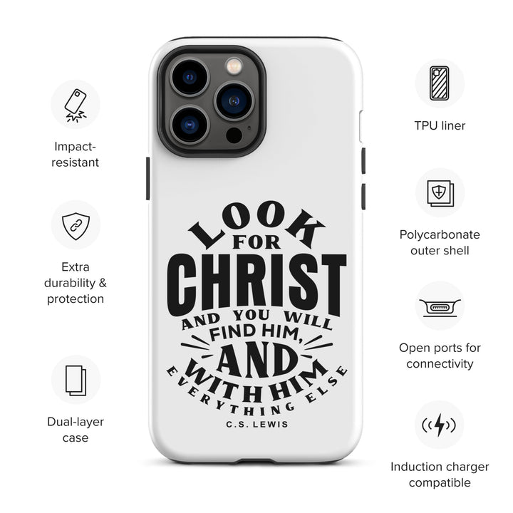 Christian Phone Case Look For Christ White for iPhone® iPhone® Phone Cases   