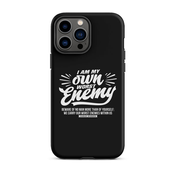 Christian Phone Case Worst Enemy Black for iPhone® iPhone® Phone Cases Matte iPhone 13 Pro Max 