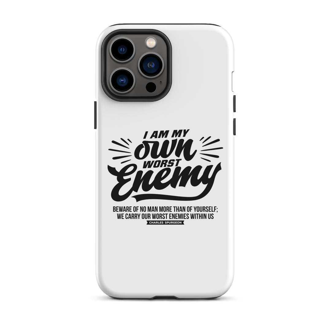 Christian Phone Case Worst Enemy White for iPhone® iPhone® Phone Cases Matte iPhone 13 Pro Max 