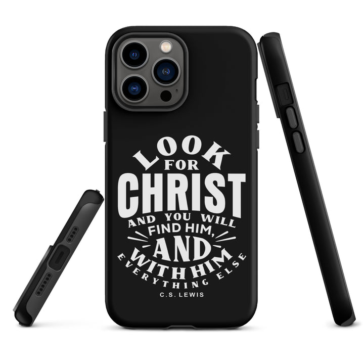 Christian Phone Case Look For Christ Black for iPhone® iPhone® Phone Cases   