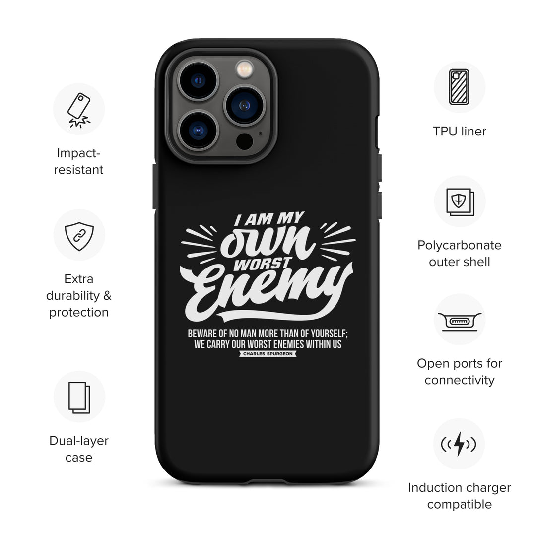 Christian Phone Case Worst Enemy Black for iPhone® iPhone® Phone Cases   