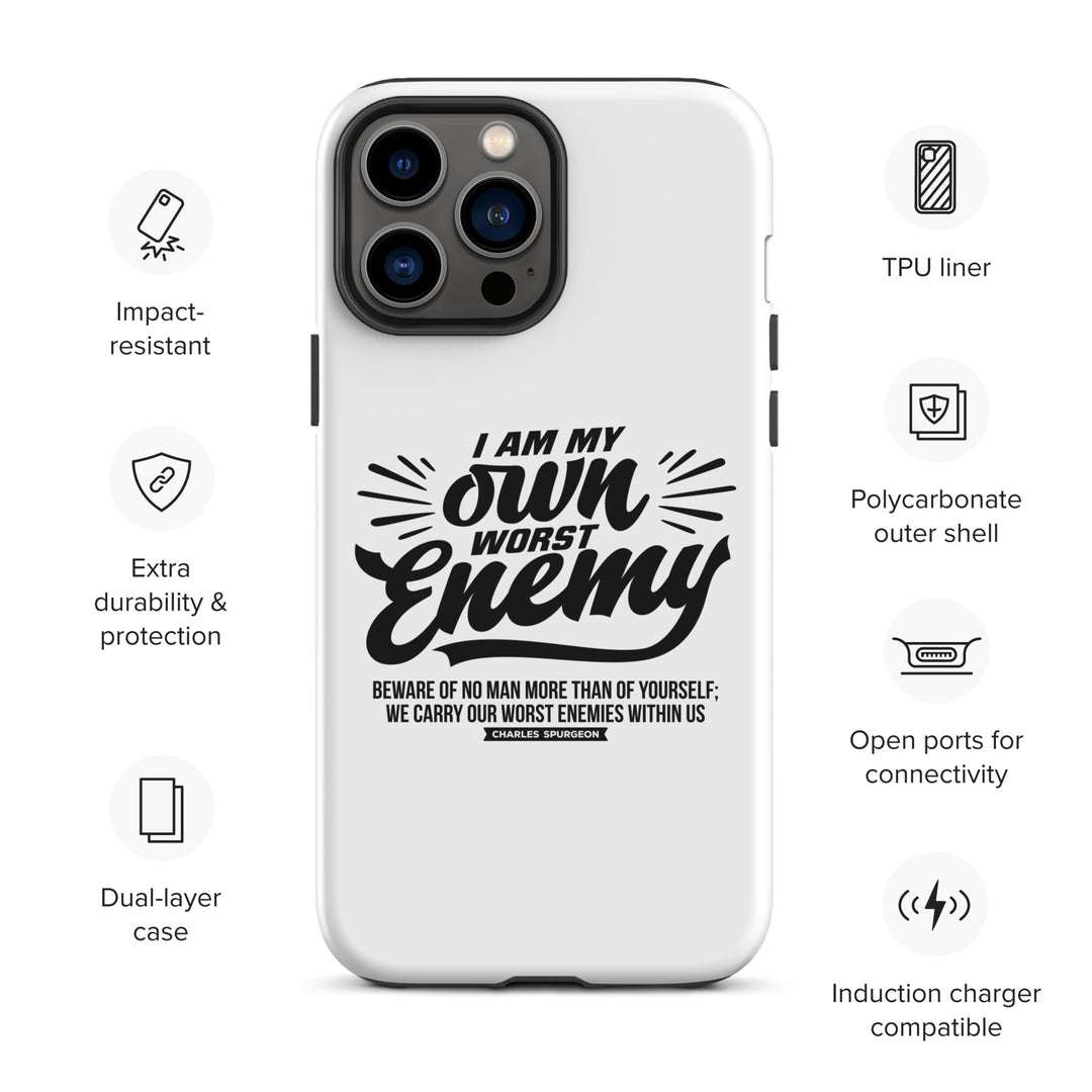 Christian Phone Case Worst Enemy White for iPhone® iPhone® Phone Cases   