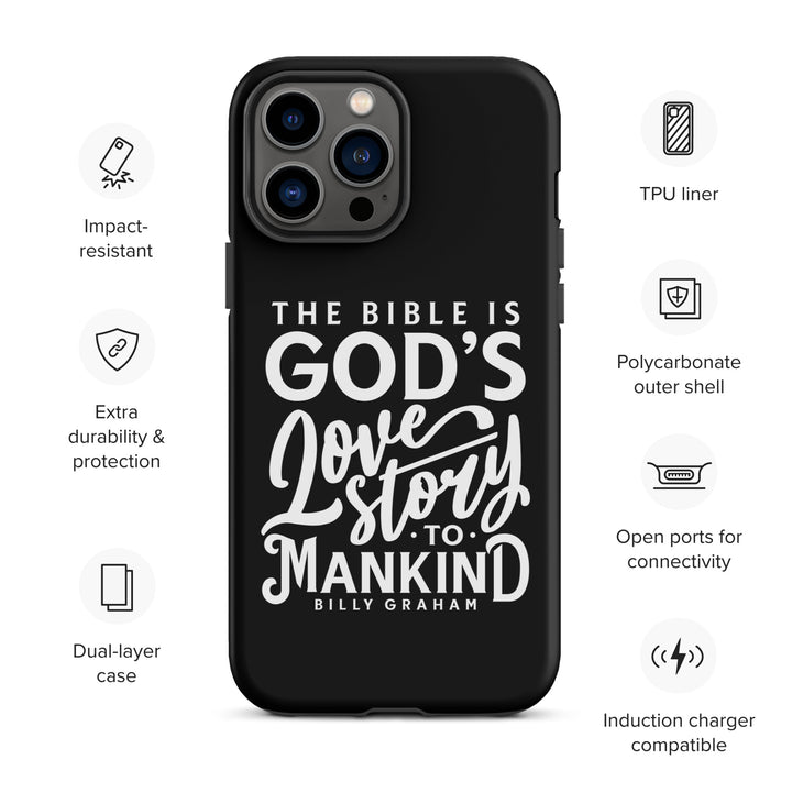 Christian Phone Case God's Love Story Black for iPhone® iPhone® Phone Cases   