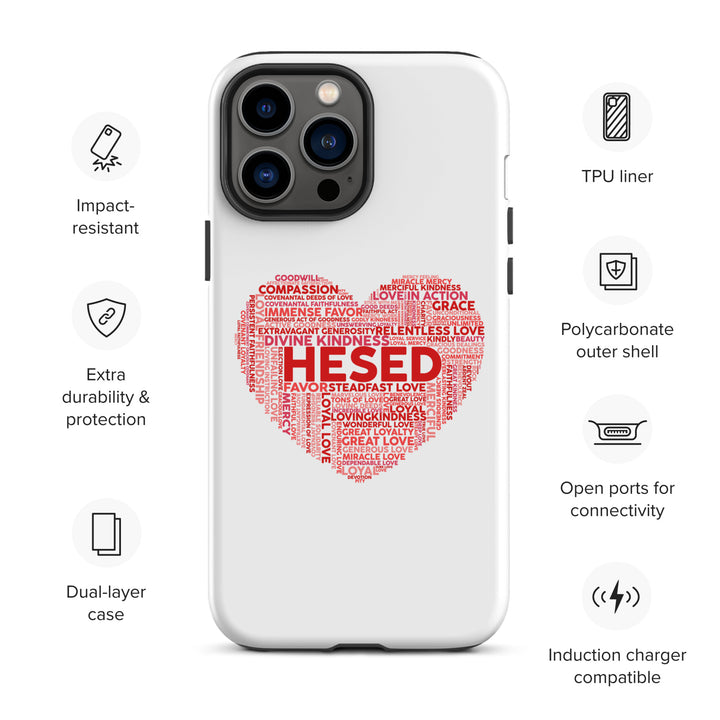 Christian Phone Case Hesed Heart White for iPhone® iPhone® Phone Cases   