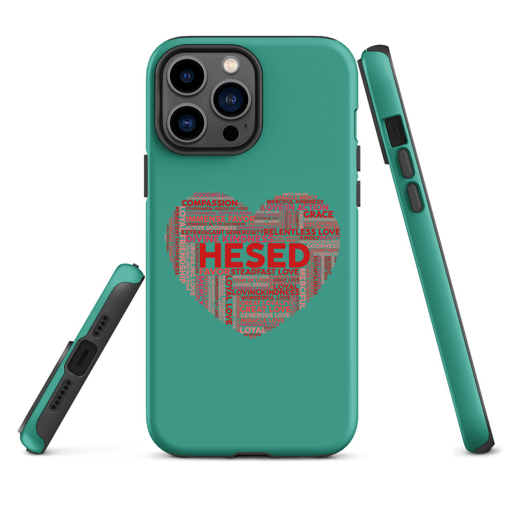 Christian Phone Case Hesed Heart Teal for iPhone® iPhone® Phone Cases   