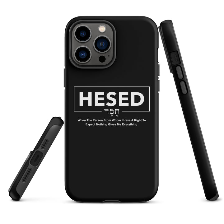 Christian Phone Case Hesed Everything Black for iPhone® iPhone® Phone Cases   