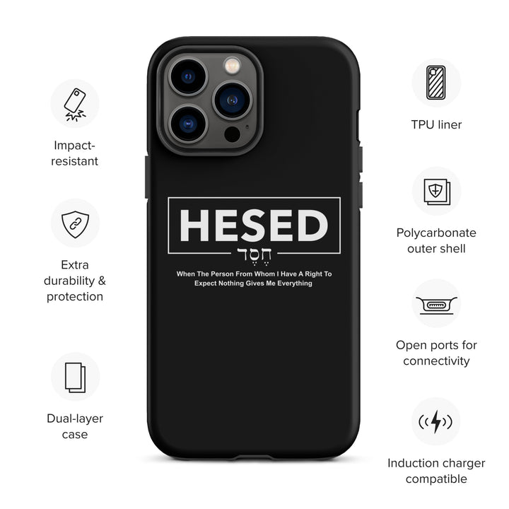 Christian Phone Case Hesed Everything Black for iPhone® iPhone® Phone Cases   