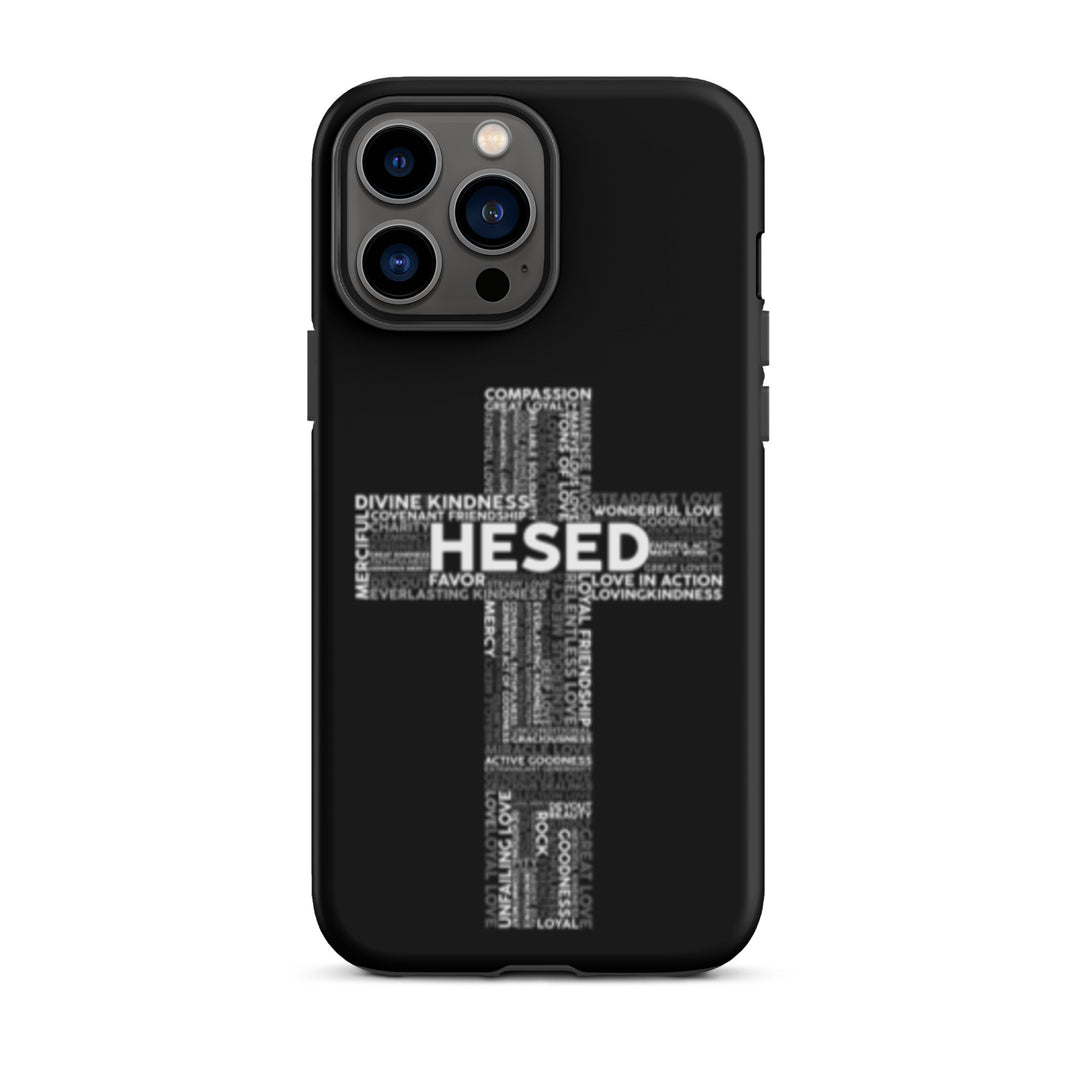 Christian Phone Case Hesed Cross Black for iPhone® iPhone® Phone Cases Matte iPhone 13 Pro Max 