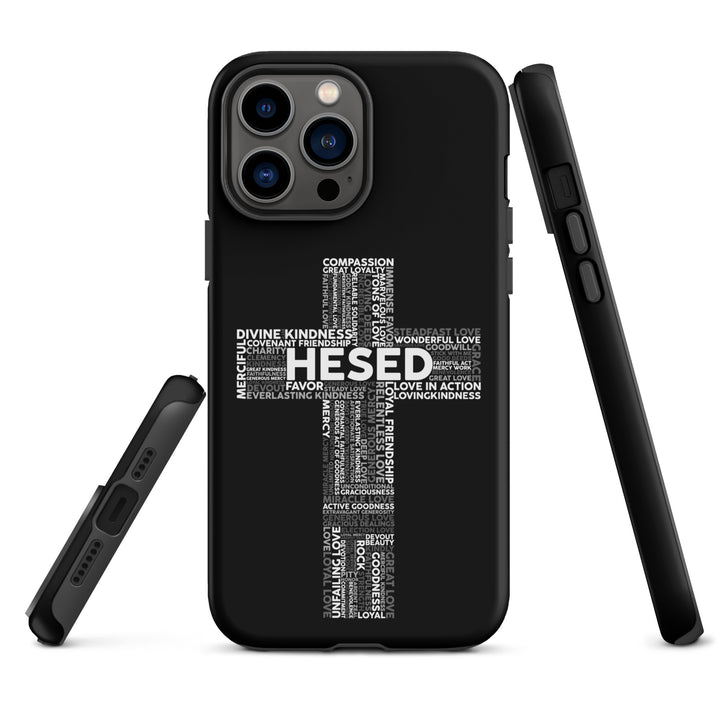 Christian Phone Case Hesed Cross Black for iPhone® iPhone® Phone Cases   