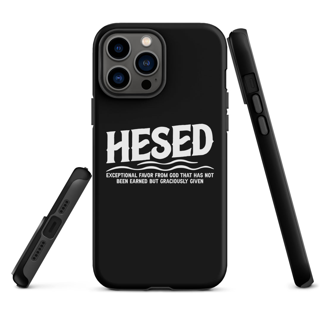 Christian Phone Case Hesed Exceptional Favor Black for iPhone® iPhone® Phone Cases   