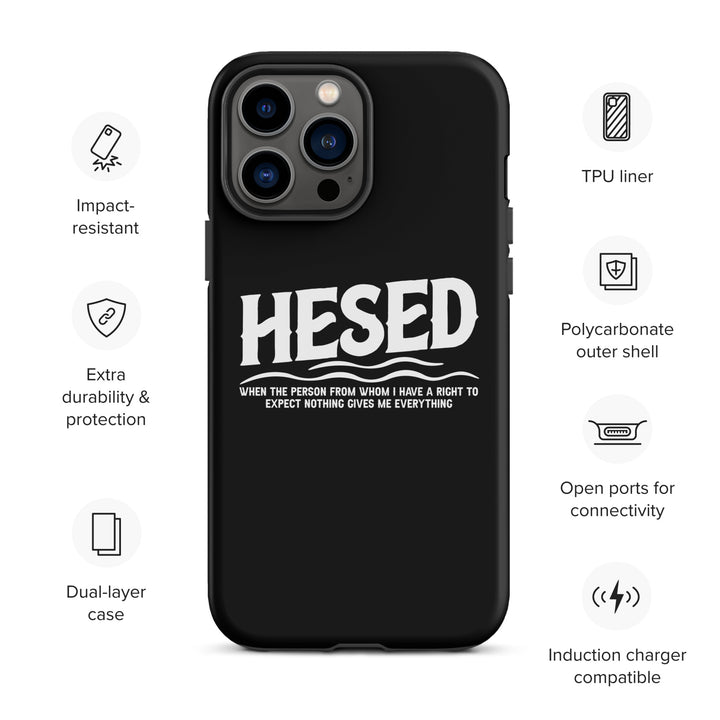 Christian Phone Case Hesed Everything Black for iPhone® iPhone® Phone Cases   