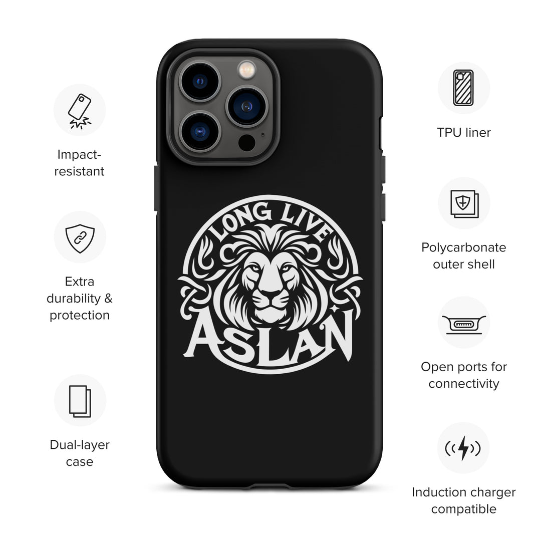 Christian Phone Case Long Live Aslan Black for iPhone® iPhone® Phone Cases   