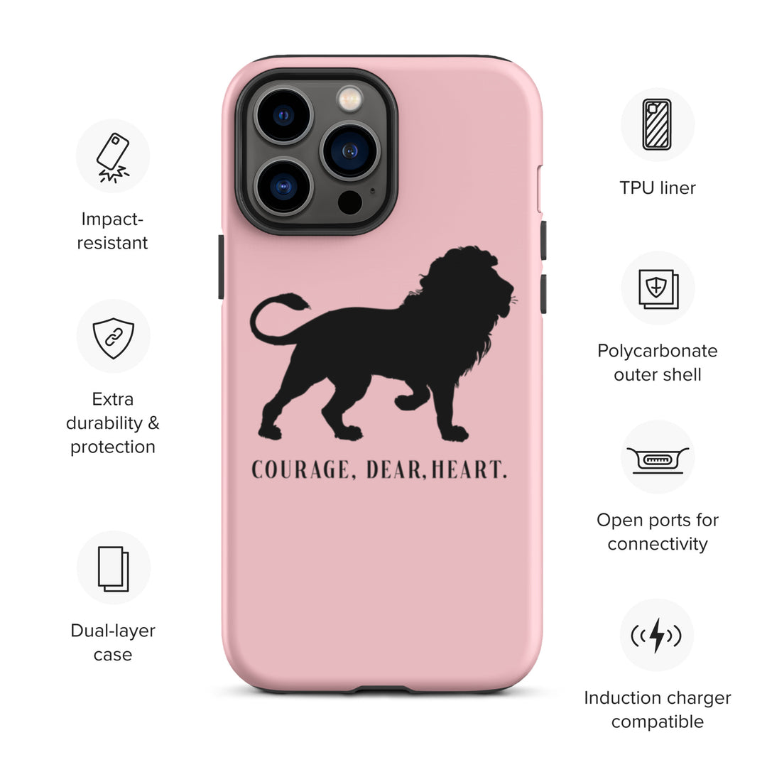 Christian Phone Case Courage Dear Heart Pink for iPhone® iPhone® Phone Cases   