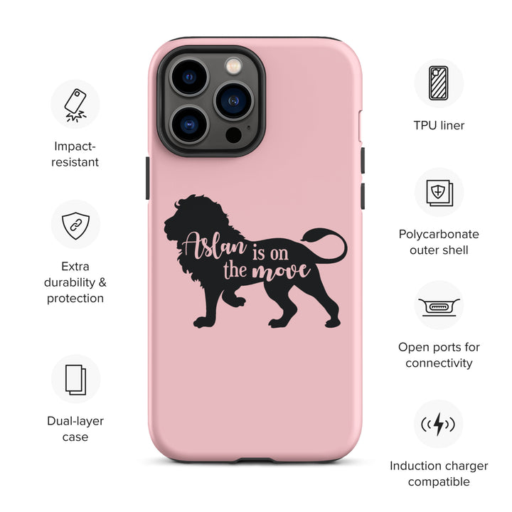 Christian Phone Case Aslan Is On Move Pink for iPhone® iPhone® Phone Cases   