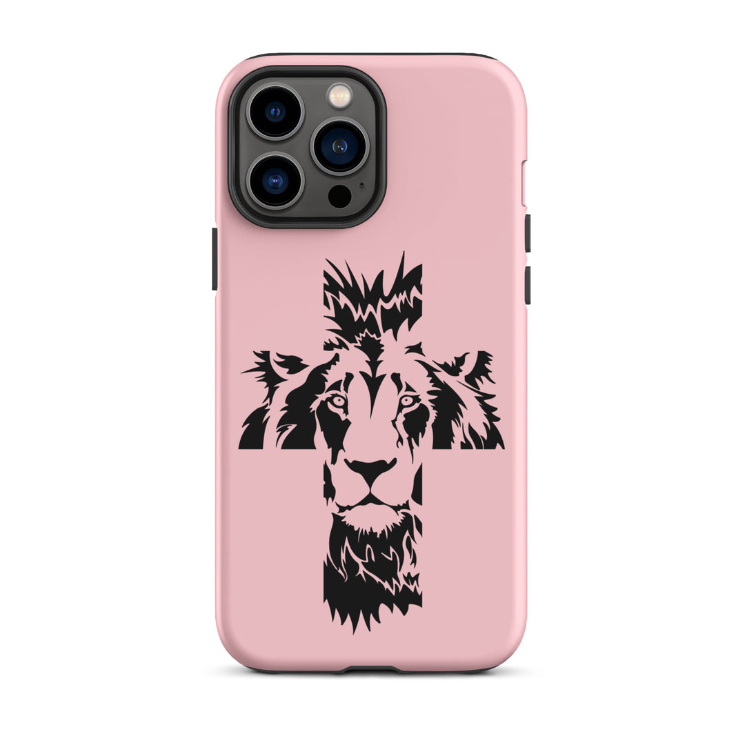 Christian Phone Case Aslan Cross Pink for iPhone® iPhone® Phone Cases Matte iPhone 13 Pro Max 