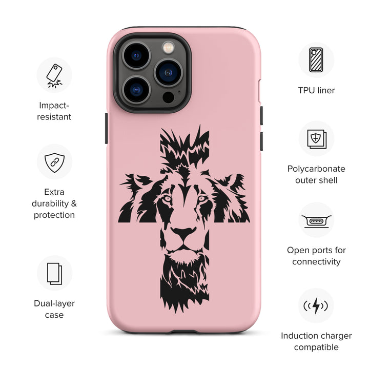 Christian Phone Case Aslan Cross Pink for iPhone® iPhone® Phone Cases   