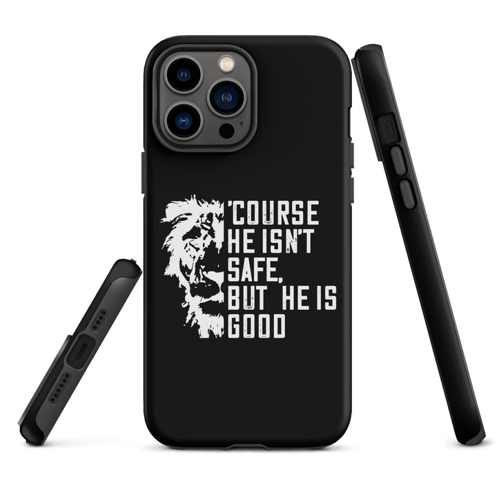 Christian Phone Case for iPhone® 'Course He Isn't Safe Black iPhone® Phone Cases   