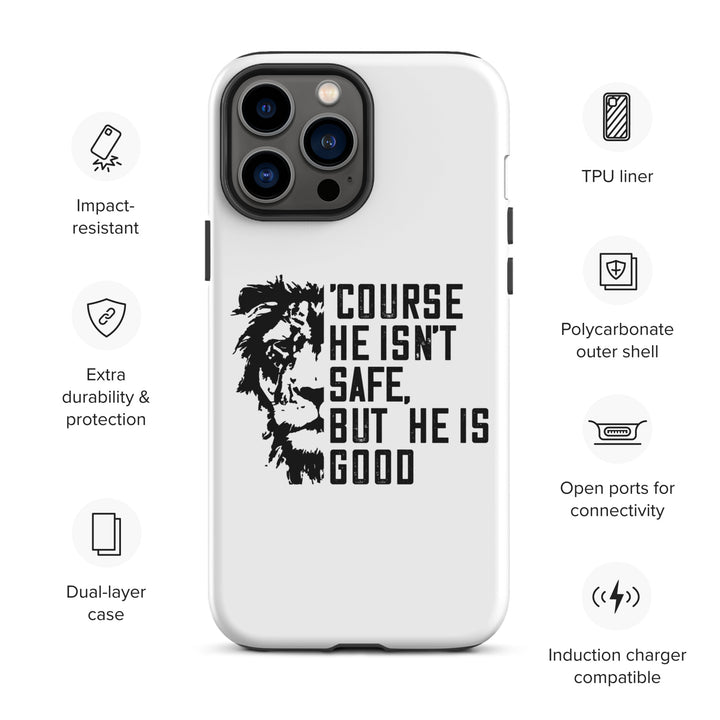 Christian Phone Case 'Course He Isn't Safe White for iPhone® iPhone® Phone Cases   