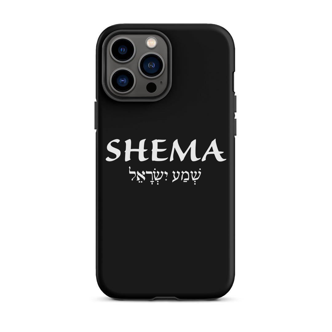 Christian Phone Case Shema Hebrew Black for iPhone® iPhone® Phone Cases Matte iPhone 13 Pro Max 