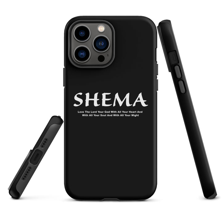 Christian Phone Case Shema Love The Lord Black  for iPhone® iPhone® Phone Cases   