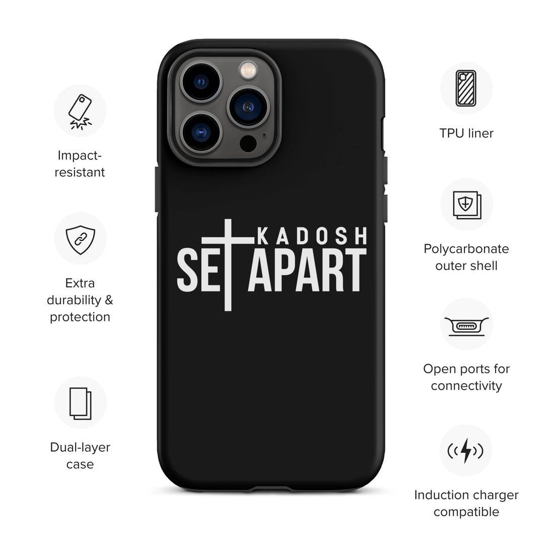 Christian Phone Case Set Apart Hebrew Black for iPhone® iPhone® Phone Cases   