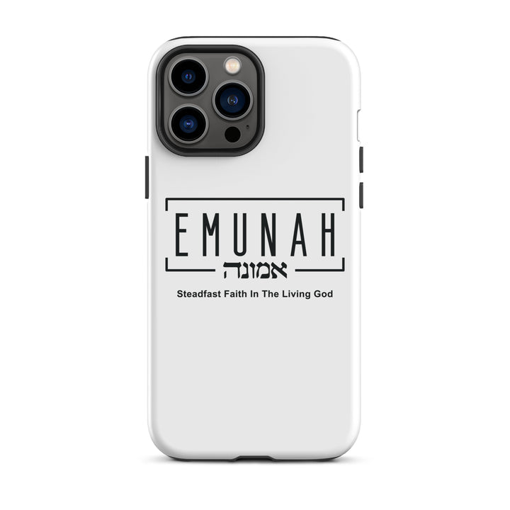 Christian Phone Case Emunah Steadfast Faith White for iPhone® iPhone® Phone Cases Matte iPhone 13 Pro Max 