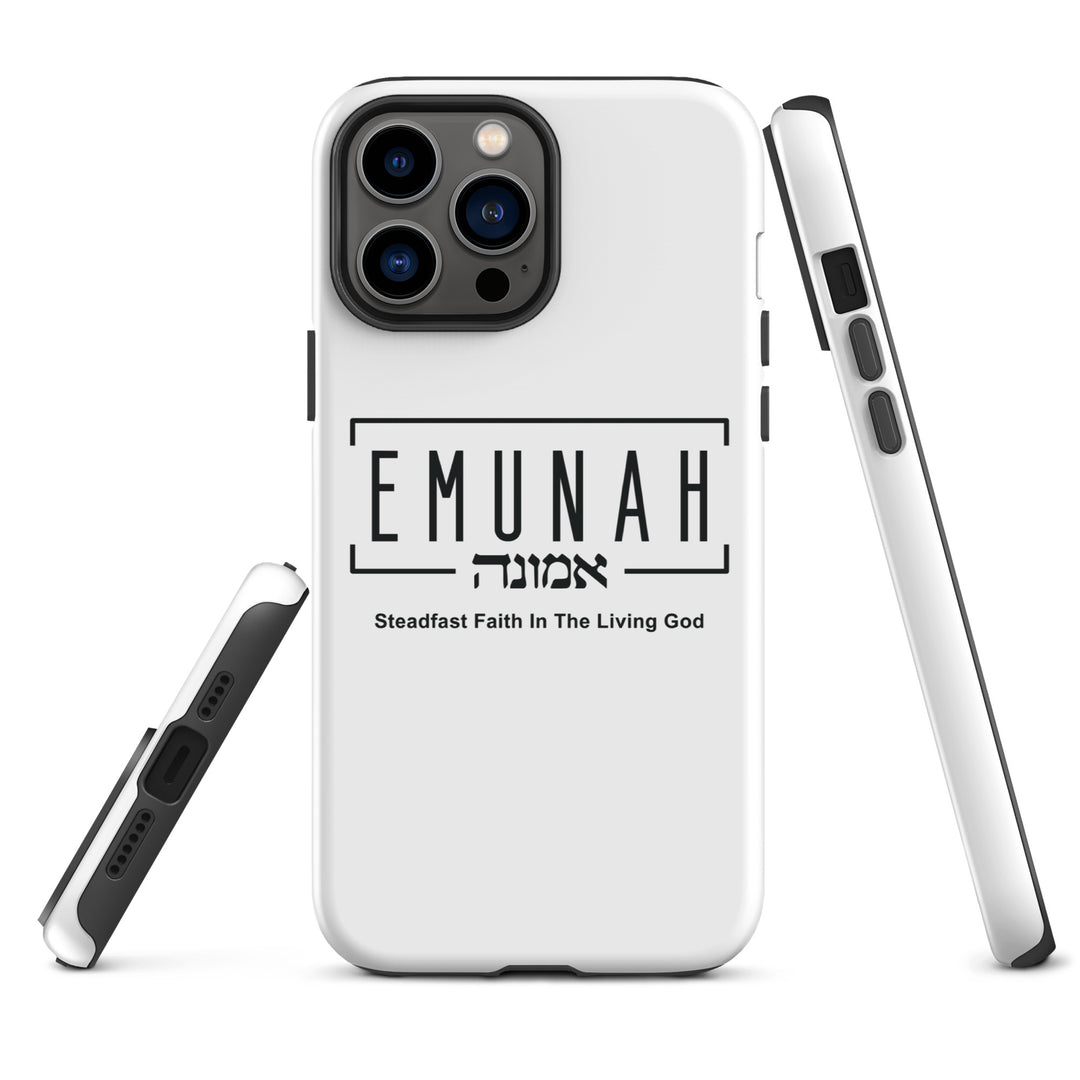 Christian Phone Case Emunah Steadfast Faith White for iPhone® iPhone® Phone Cases   