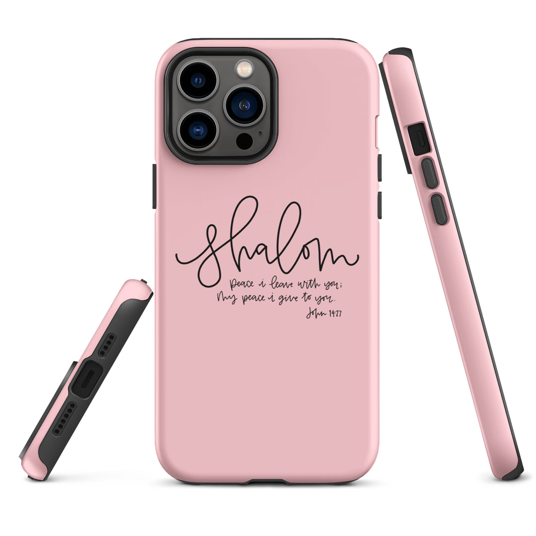 Christian Phone Case Shalom Pink for iPhone® iPhone® Phone Cases   