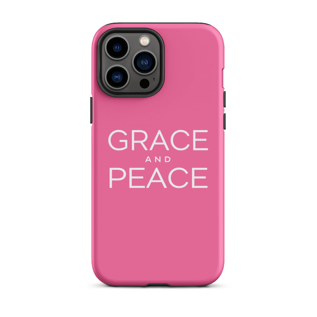 Christian Phone Case Grace and Peace Pink for iPhone® iPhone® Phone Cases Matte iPhone 13 Pro Max 