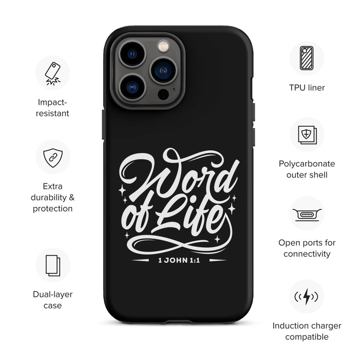 Christian Phone Case Word of Life Black for iPhone® iPhone® Phone Cases   