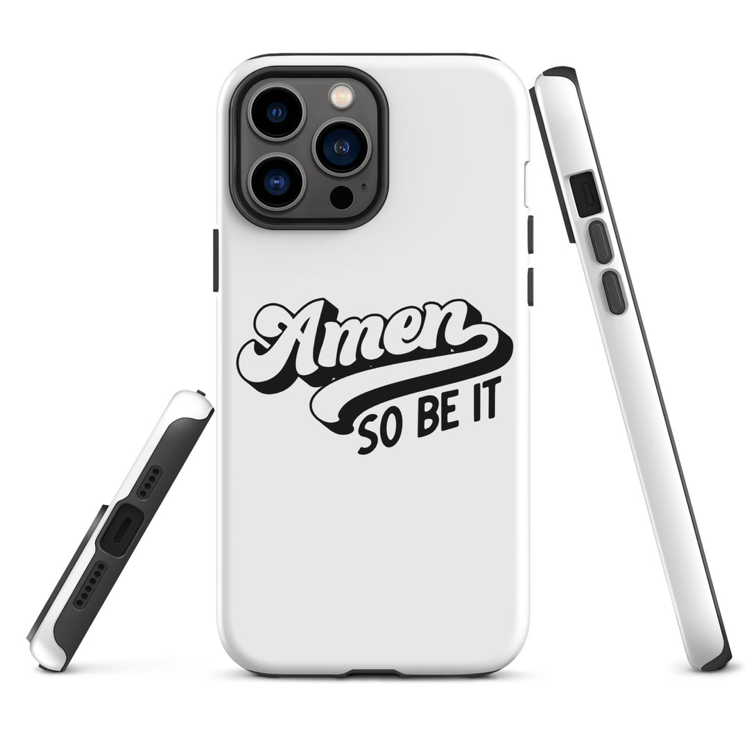 Christian Phone Case Amen So Be It White for iPhone® iPhone® Phone Cases   