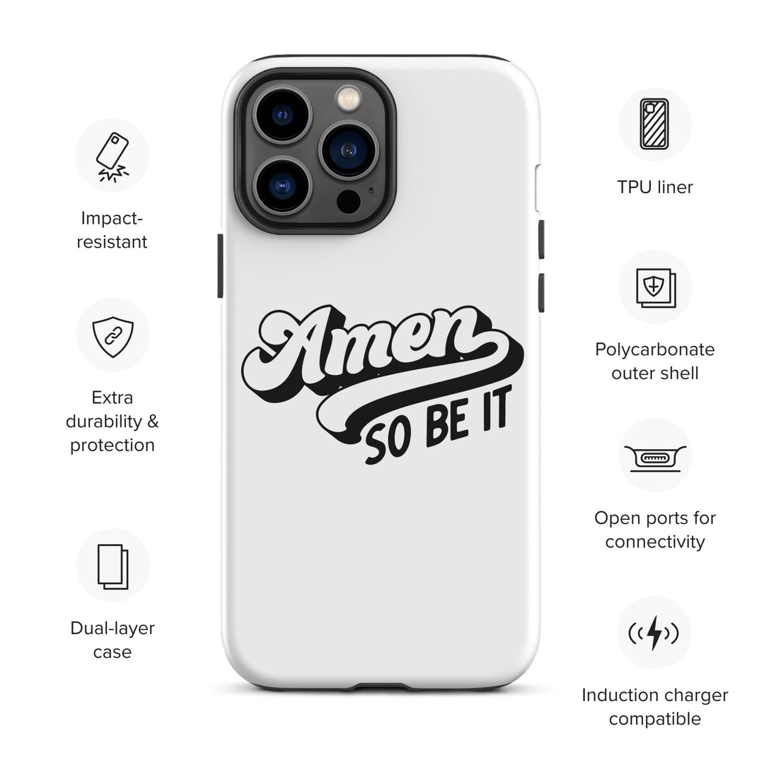 Christian Phone Case Amen So Be It White for iPhone® iPhone® Phone Cases   