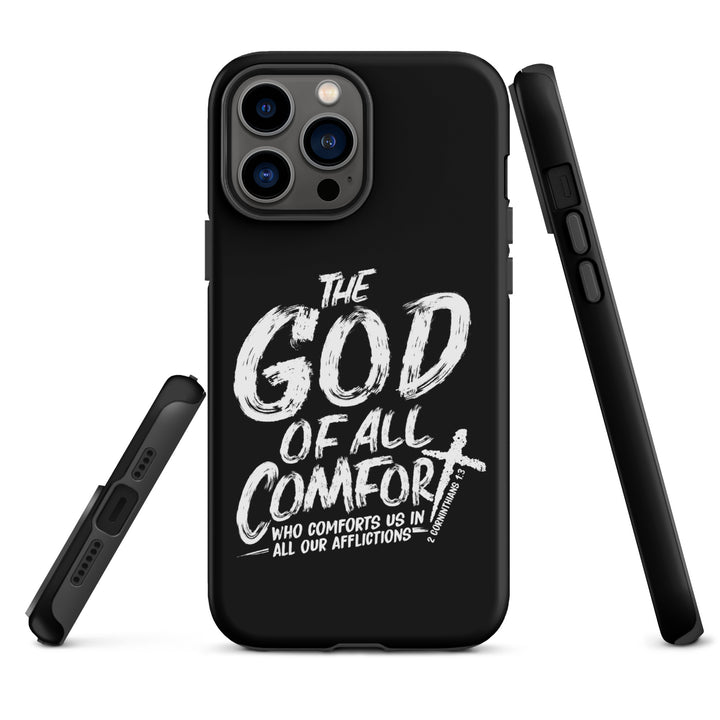 Christian Phone Case God of All Comfort Black for iPhone® iPhone® Phone Cases   