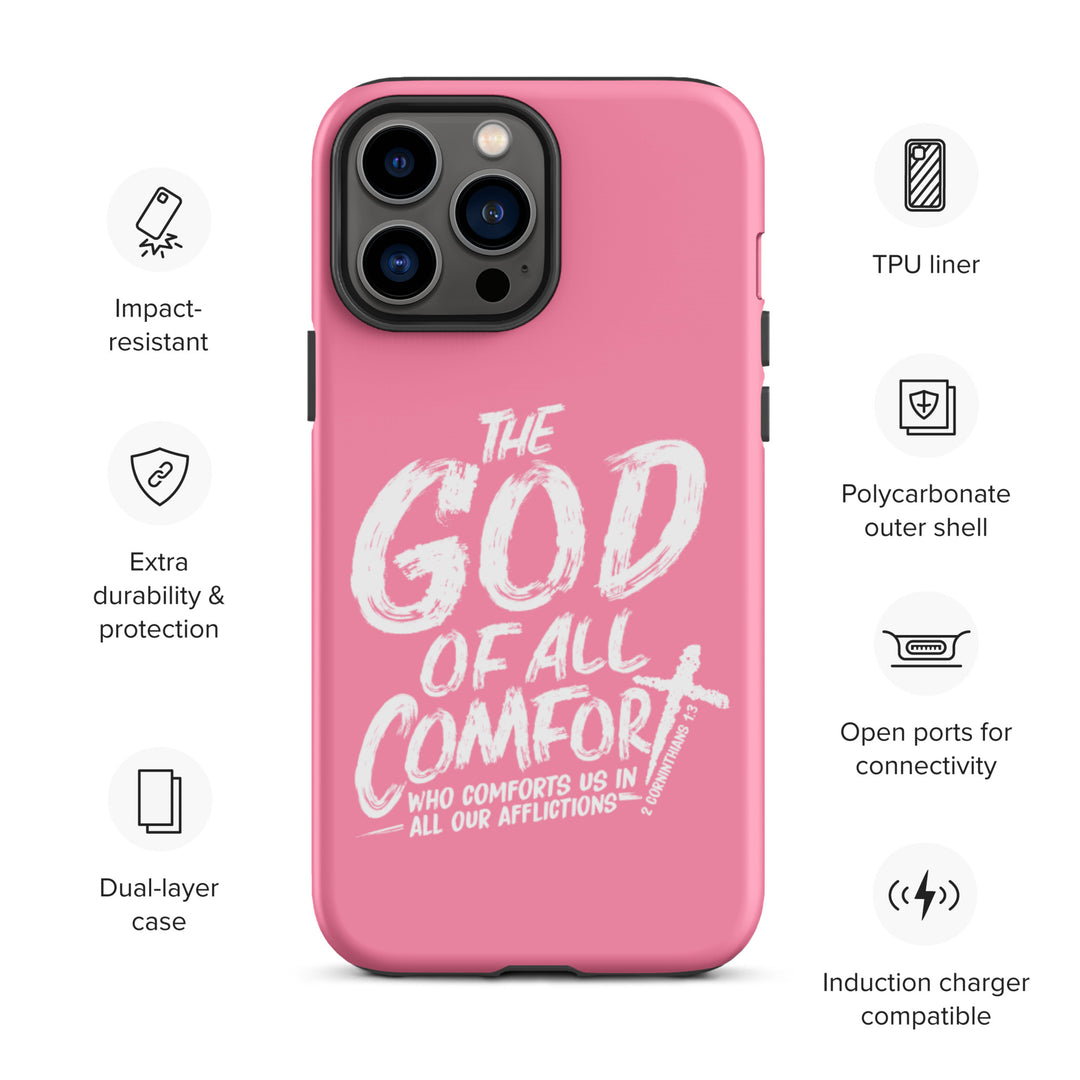 Christian Phone Case God of All Comfort Pink for iPhone® iPhone® Phone Cases   